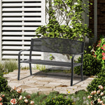 2 Seater Metal Bench Patio Garden Chair