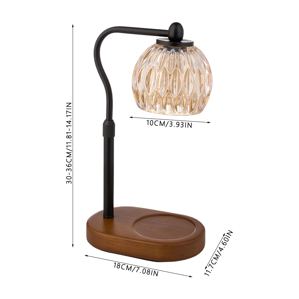 Dimmable Candle Warmer Lamp With Timer | Walnut