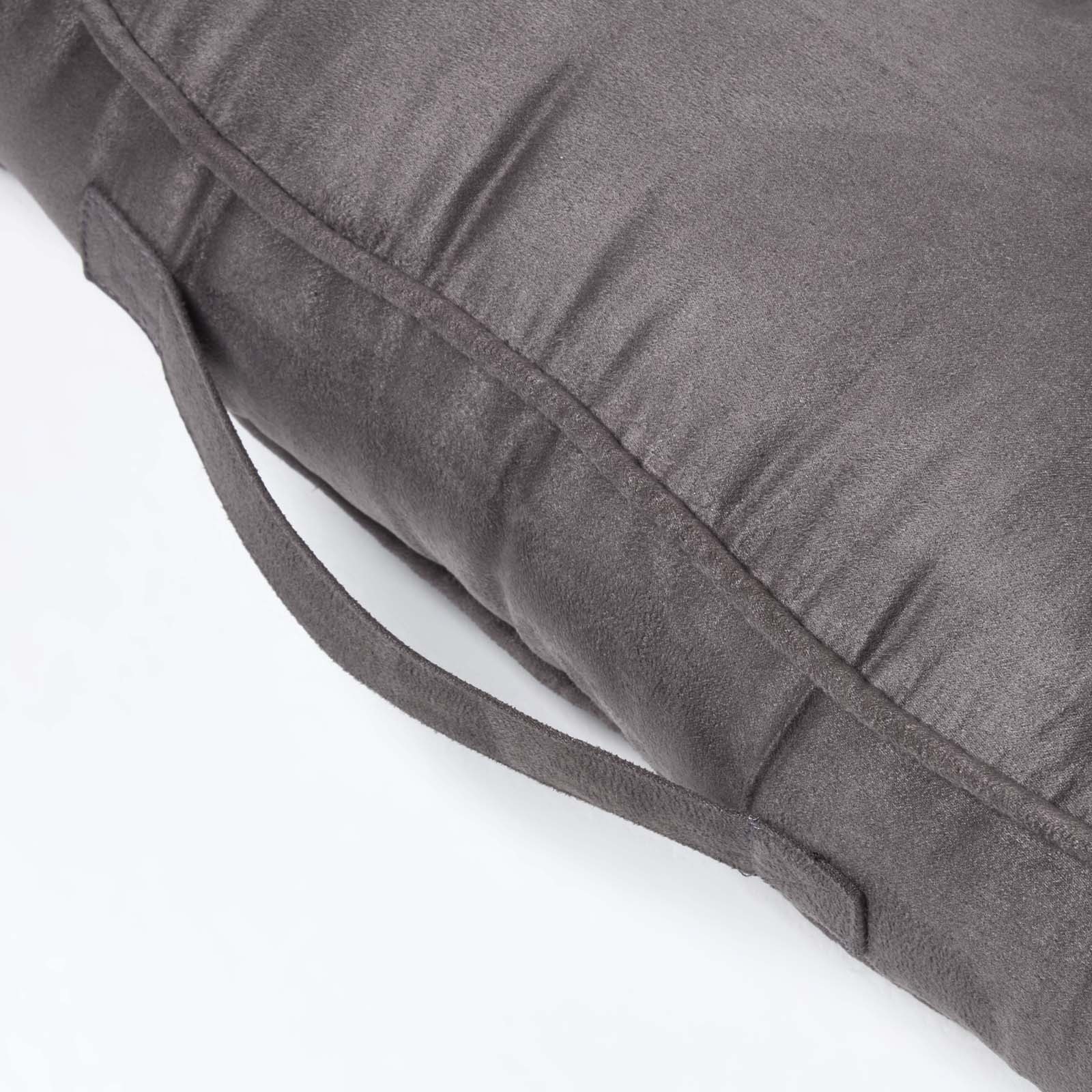 Faux Suede Coccyx Armchair Cushion | 50cm x 50cm | Grey