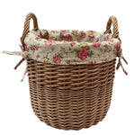 Light Steamed Garden Rose Cotton Lined Laundry Bins | Large | Pink