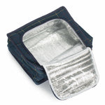 H091 Polyester Blue Tweed Cooler Picnic Bag