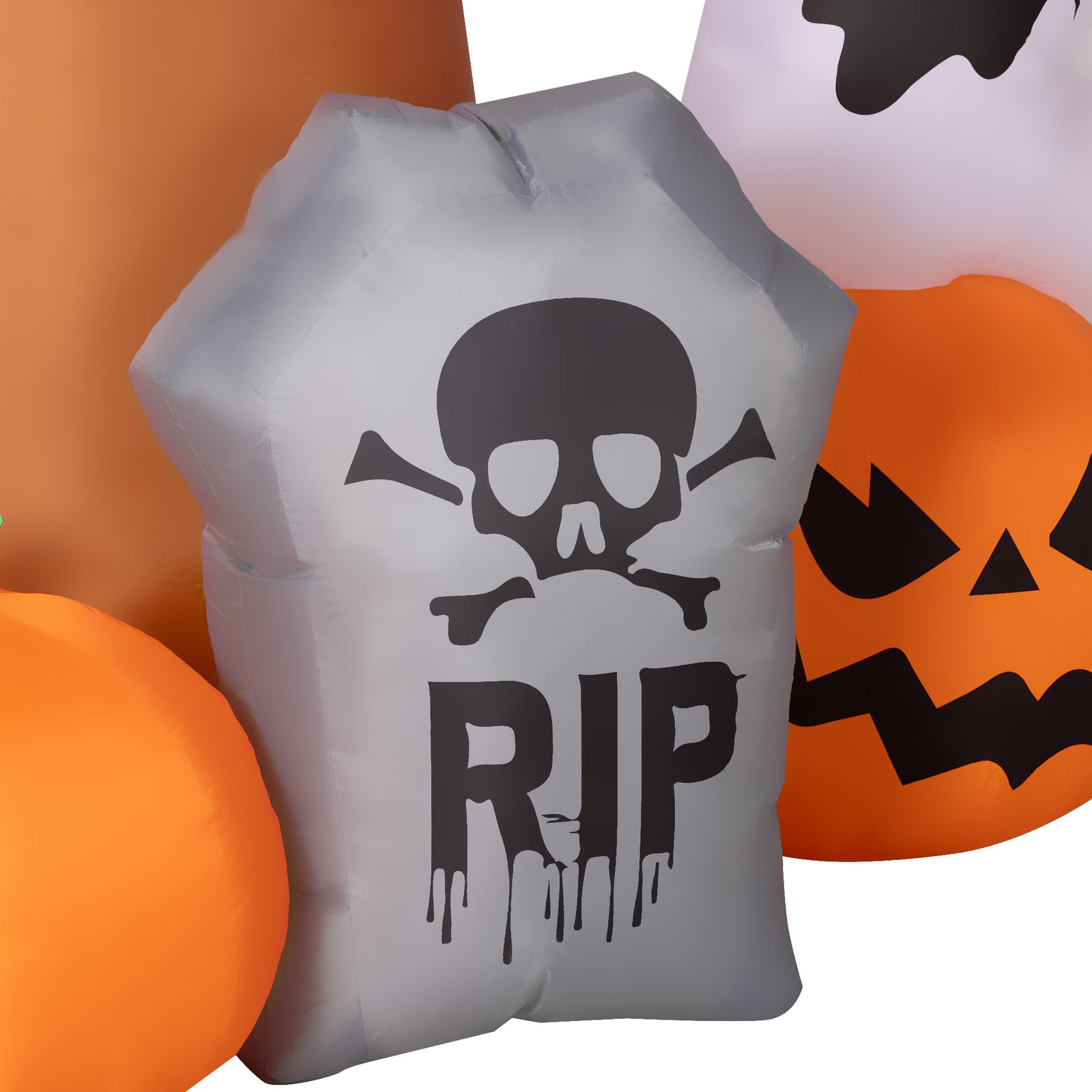 7.9ft Inflatable Halloween Ghost Tree W/pumpkins, Ghosts, Tombstone