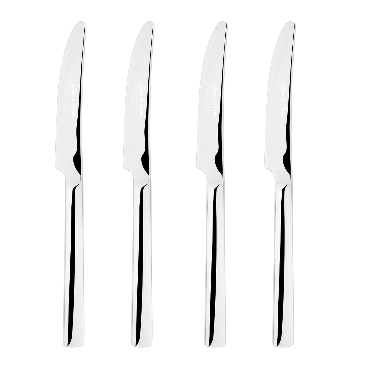 Cutlery 18/8 Stainless Steel Dinner Knife 4pc Set Simplicity | Set of 4 | Silver