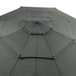 3m 3-tier Solar Led Patio Umbrella With 32 Led Lights, Crank Lift & Push-button Tilt Without Base