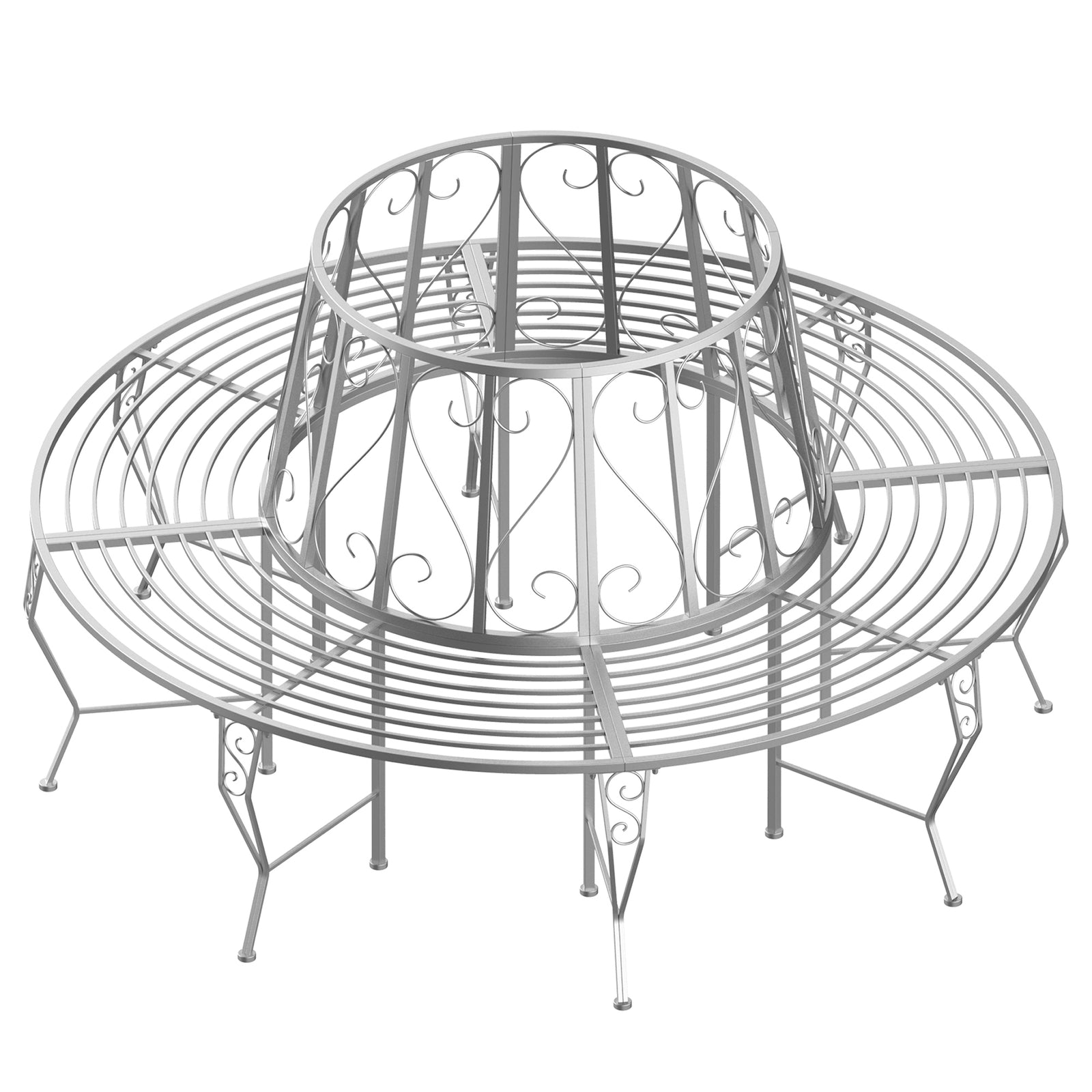 160cm Garden Round Tree Bench Metal