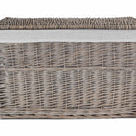 Wicker Grey Wash Finish Storage Basket | Extra Large | Gray