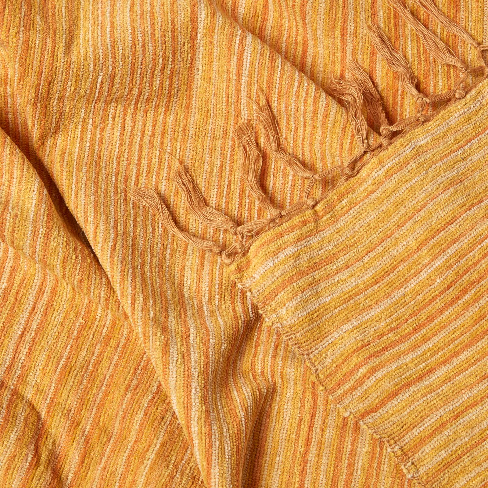 Bed Sofa Throw Cotton Chenille Tie Dye | 220cm x 240cm | Rust