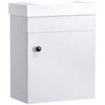 Bathroom Vanity Unit With Basin, Wall Mounted Wash Stand | One Size | White