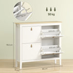4 Drawer Shoe Cabinet For Hallway | White