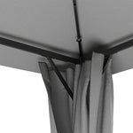 3m X 3m Outdoor Metal Gazebo With Pa-coated Canopy, Solar Led Lights & Remote
