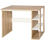 Duo Work Desk With 3-tier Shelves