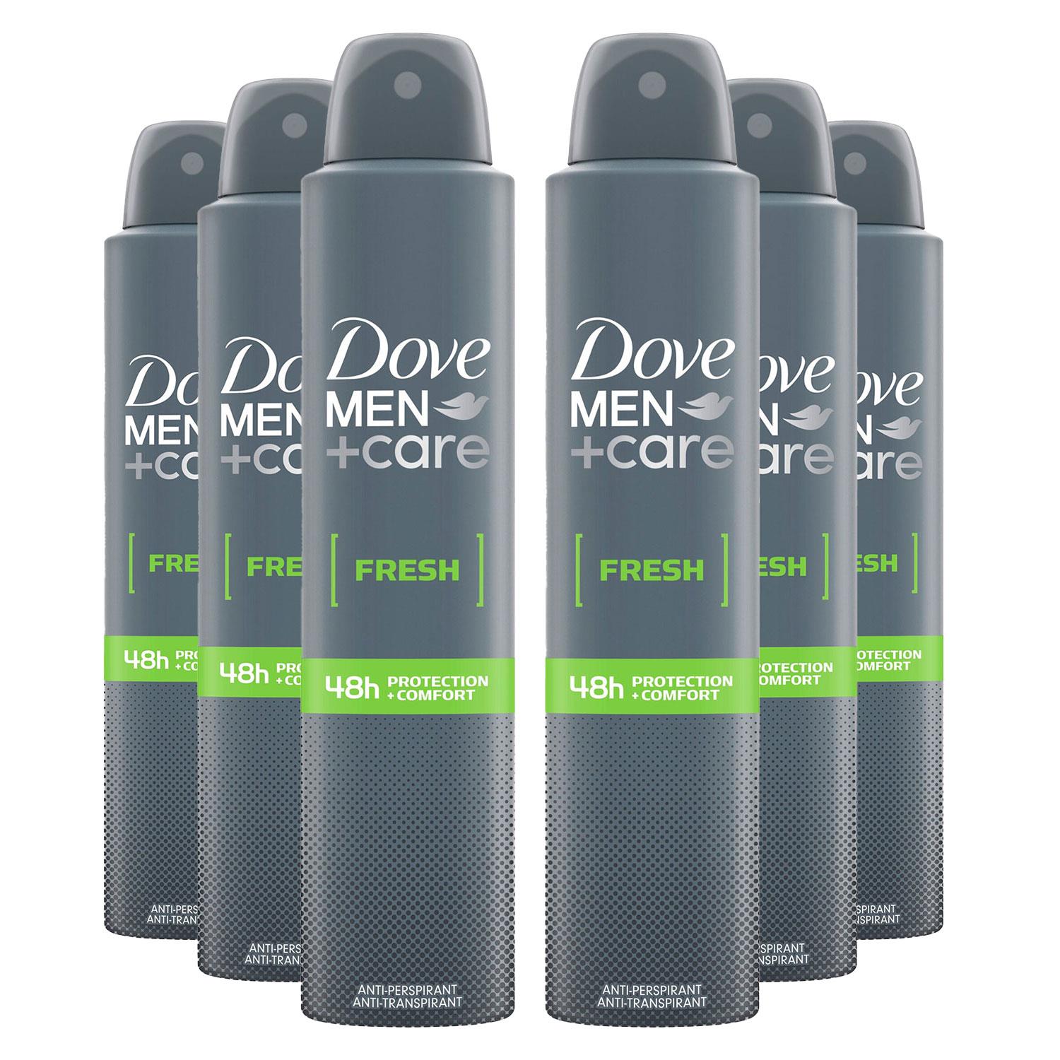 Men+care Fresh Antiperspirant Deodorant Spray For 48h Protection 200ml, 6pk