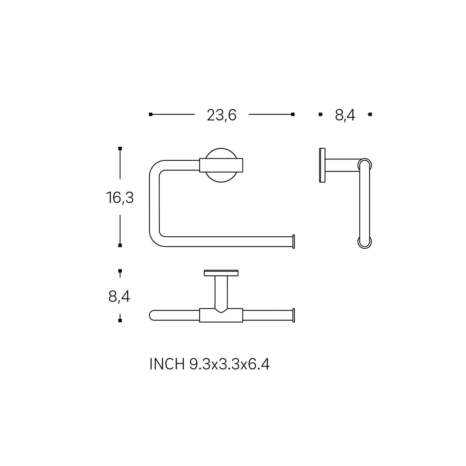 Towel Ring Matt White Architect Sp