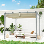 3 X 3(m) Aluminium Garden Pergola With Retractable Roof