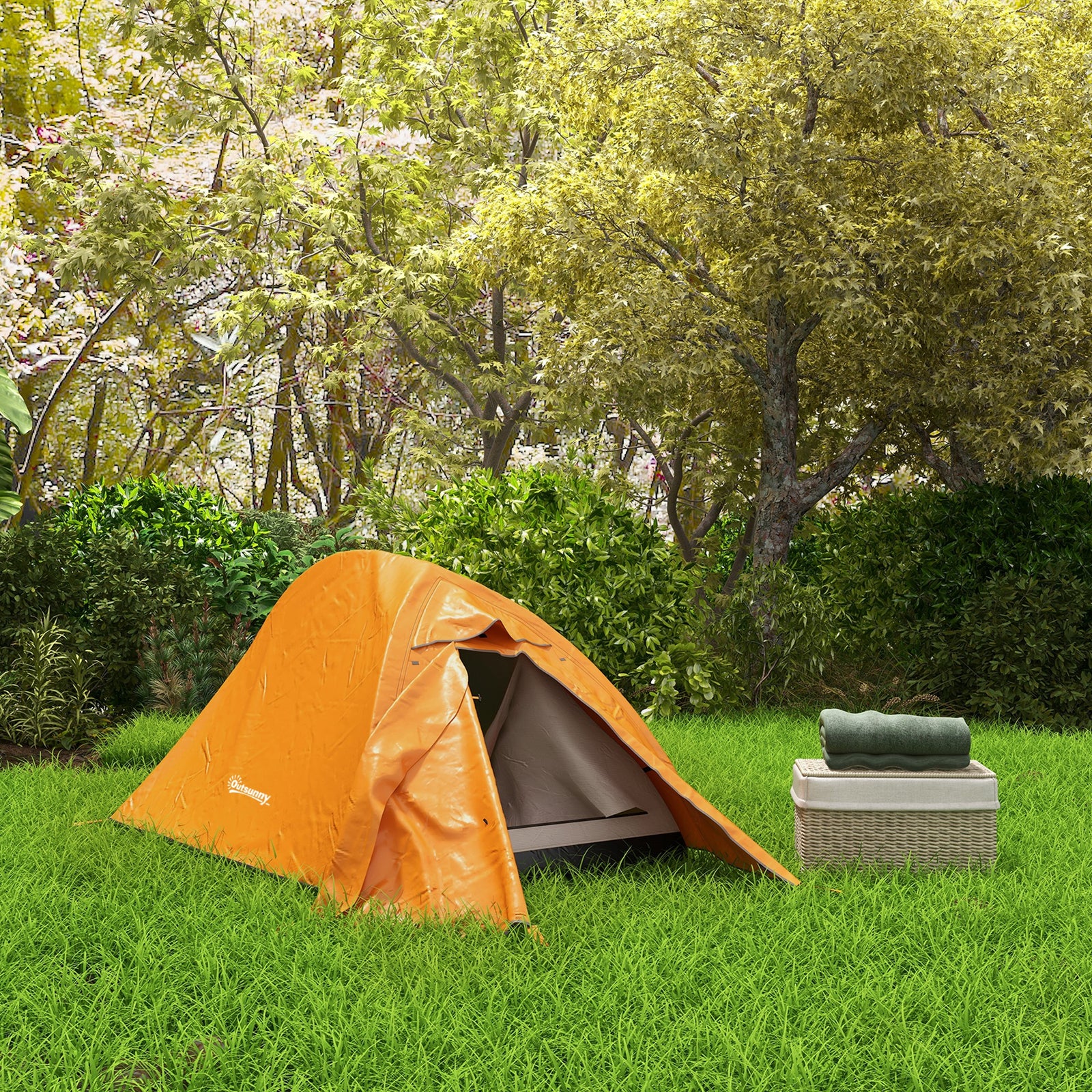 Double Layer Camping Tent For 1-2 Man, 2000mm Waterproof | Orange