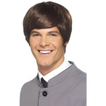 60s Male Mod Wig, Brown | Short | Brown