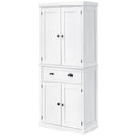 Traditional Colonial Freestanding Kitchen Pantry Cupboard | White