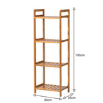 3/4/5-tier Tiered Bamboo Wood Book Storage Shelf | Medium | Brown