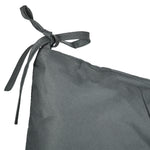 3 Seater Garden Bench Cushion Outdoor Seat Pad With Ties | Dark Gray