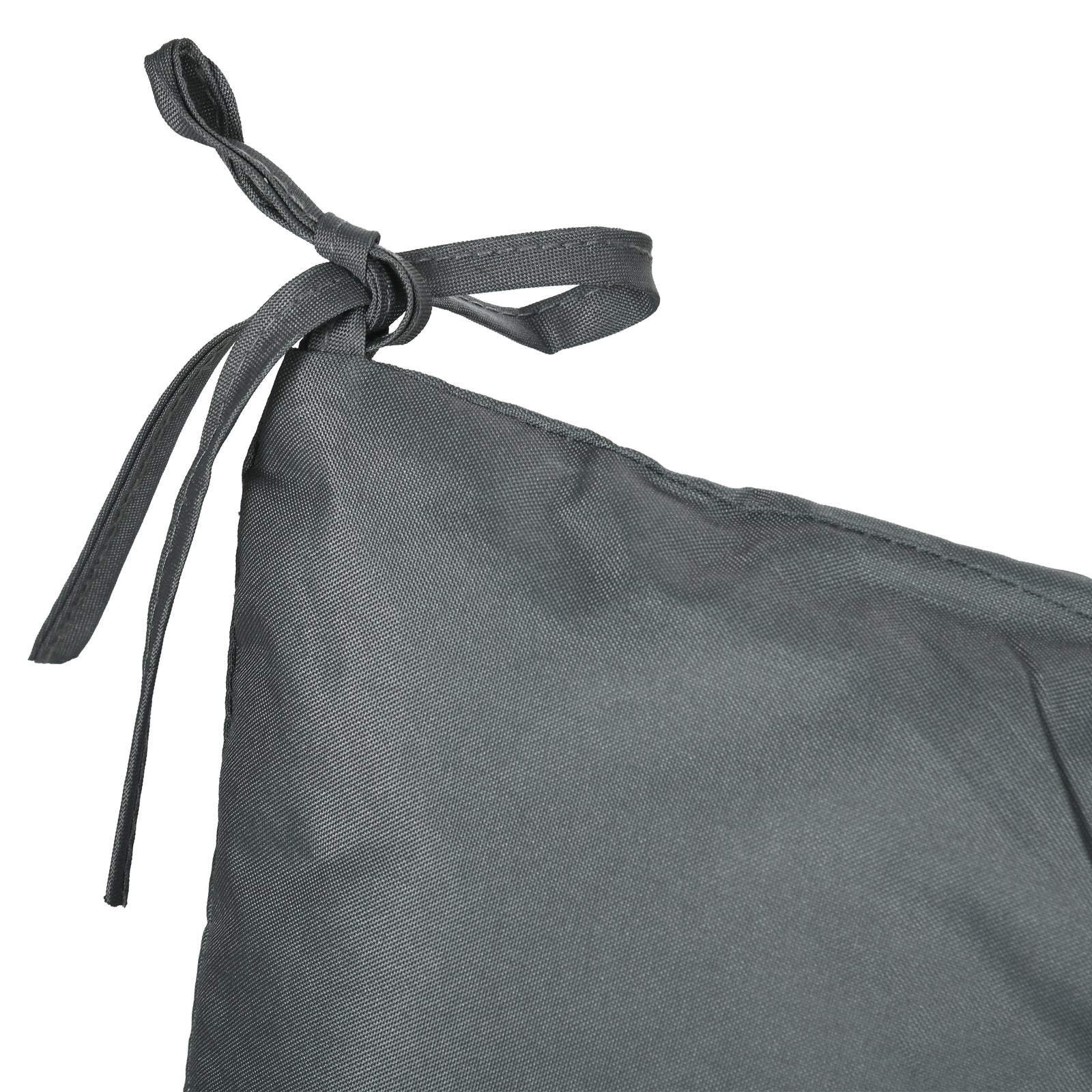 3 Seater Garden Bench Cushion Outdoor Seat Pad With Ties | Dark Gray