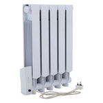 900w 5-fin Oil-filled Radiator Space Heater With Led Display, 3 Heat Settings, Compact Portable Electric Heater, 450mm Width
