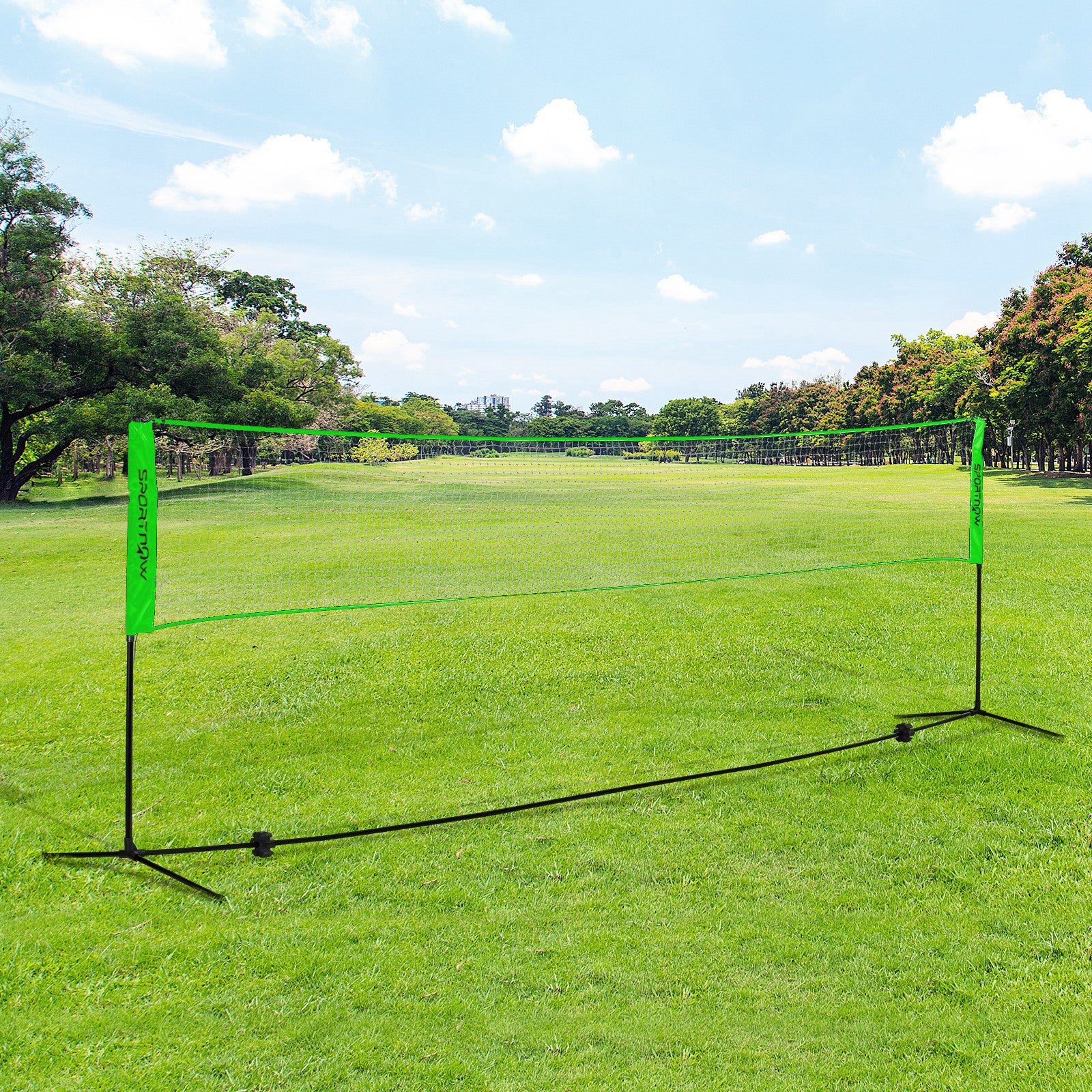 5m Portable Badminton Set With Adjustable Net | Green