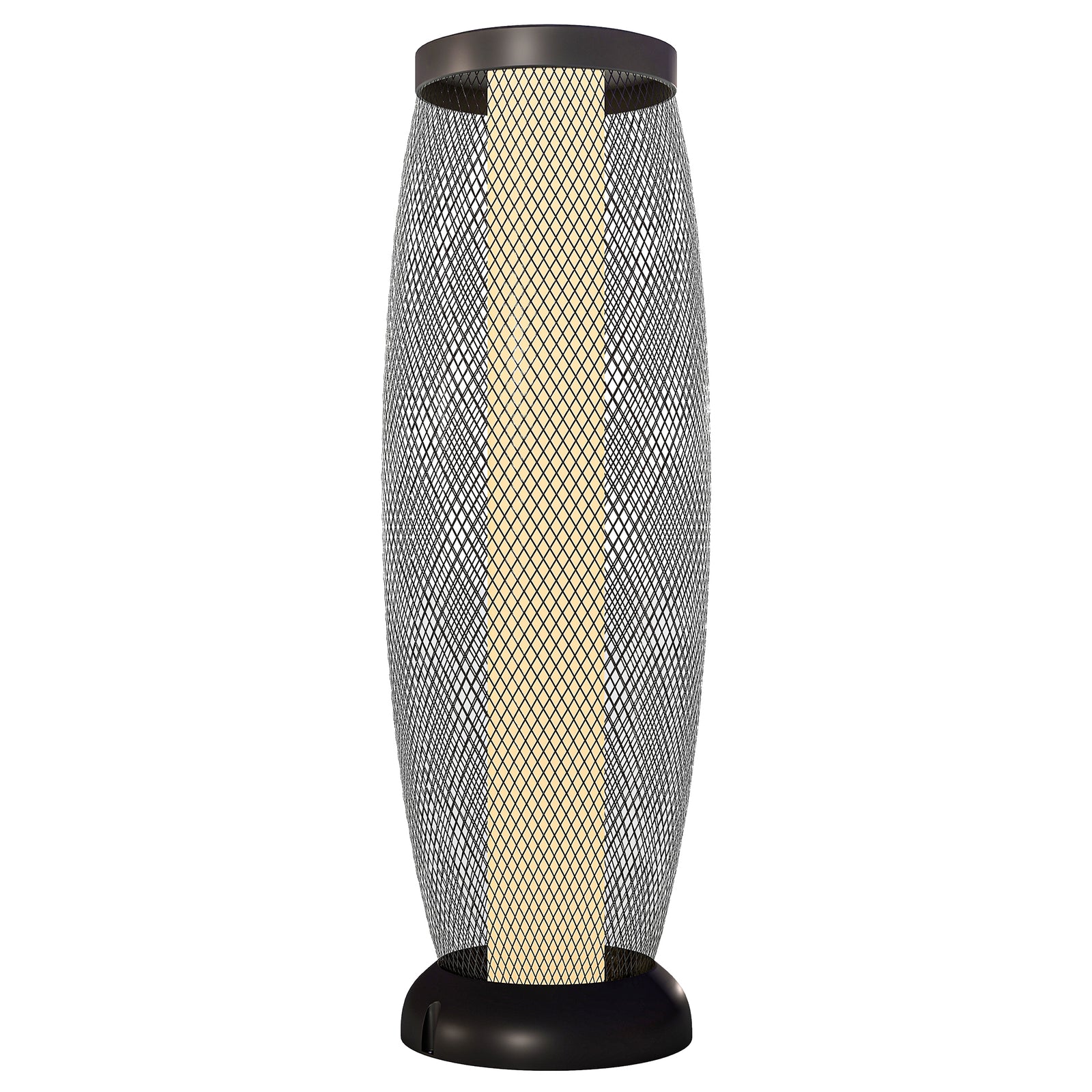 Black Solar Floor Lamp, Metal Shade