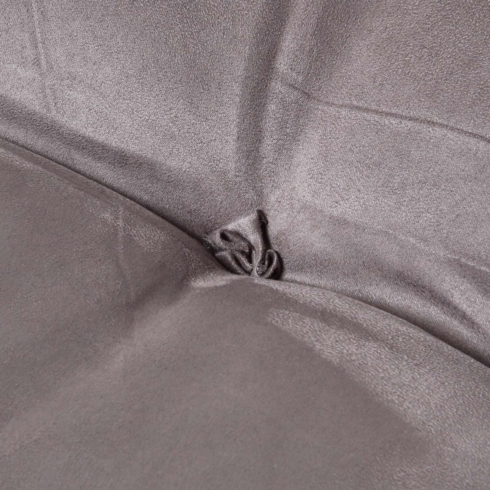 Faux Suede Back Support Thick Lumbar Cushion | Grey