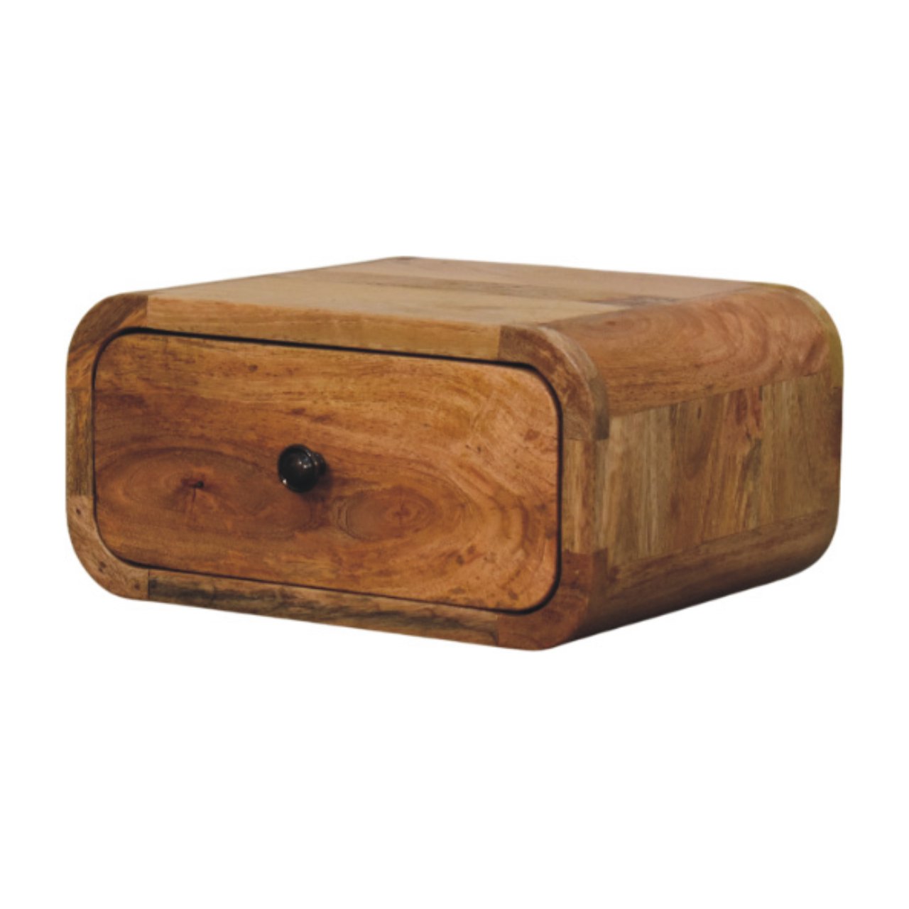 Solid Wood Avora Mini Wall-mounted Oak-ish 1 Drawer Nightstand