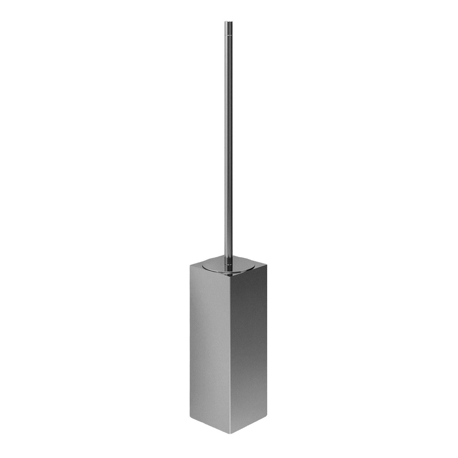 Toilet Brush, Siver Gloss, Wall-mounted. Collection Metric