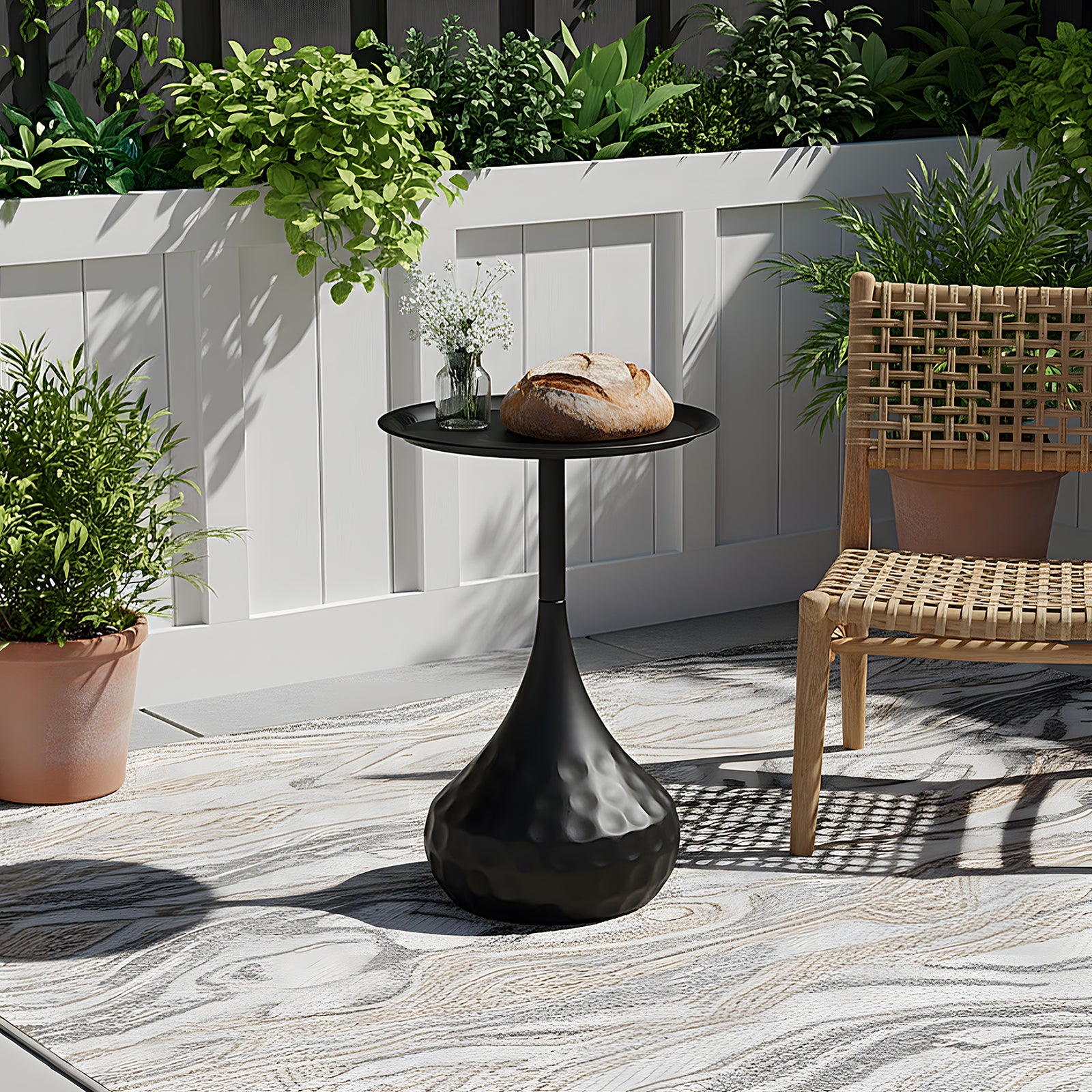 Breeins Modern Metal Side Table
