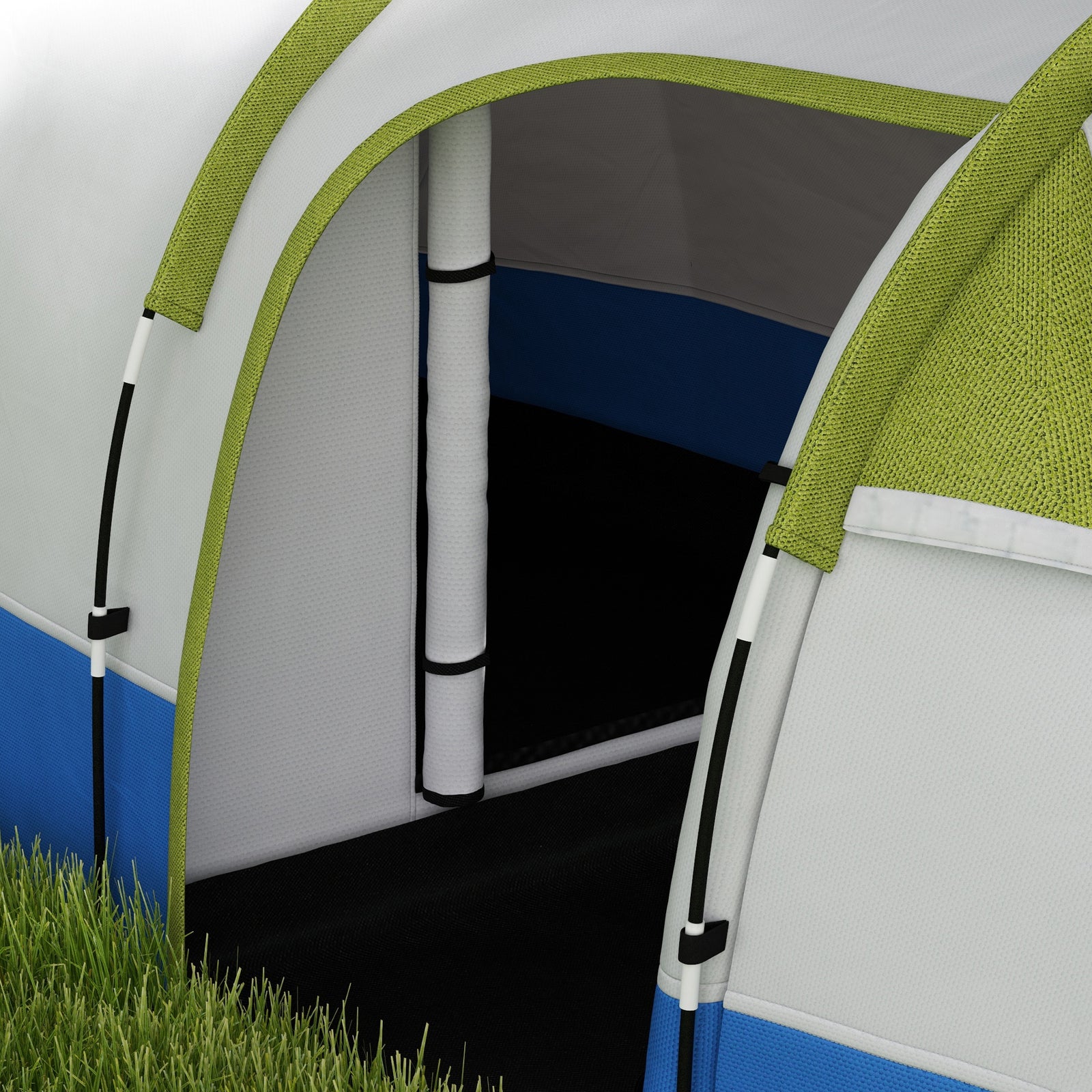 2-3 Man Camping Tunnel Tent With Bedroom And Living Room | Green
