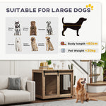 Dog Crate Furniture W/ Sliding Door, Walnut Brown | Medium | Dark Brown