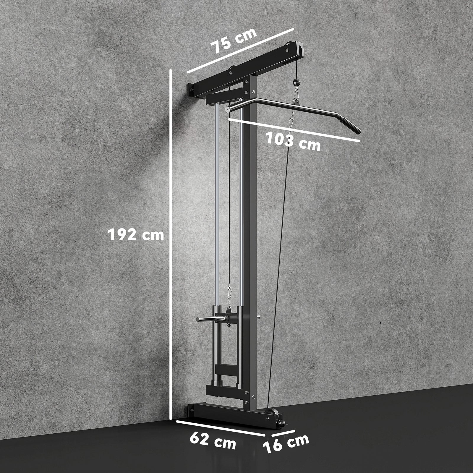 Wall Mounted Crossover Cable Machine Lat Pull Down Machine