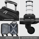 40x20x25cm Cabin Carry-on Suitcase - Lightweight, Durable, 4-wheel Luggage - 100+ Airlines Approved | Cabin | Black