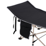 Single Person Folding Camping Cot Portable Camp Sleeping Bed | Black