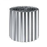 Silver Metal Corrugated Metal Lawn Edging Garden Border Roll | 12m | Silver