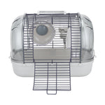 Crystal Hamster Cage Basic Outdoor Cage For Viewing Pet Cages | Grey
