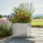 Zinc Galvanised Square Planter | 40cm x 40cm x 40cm | Silver