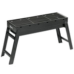 Compact Galvanised Tabletop Bbq, Black