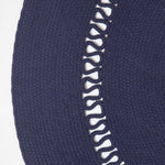 Crochet Braided Round Rug | 150cm | Navy Blue