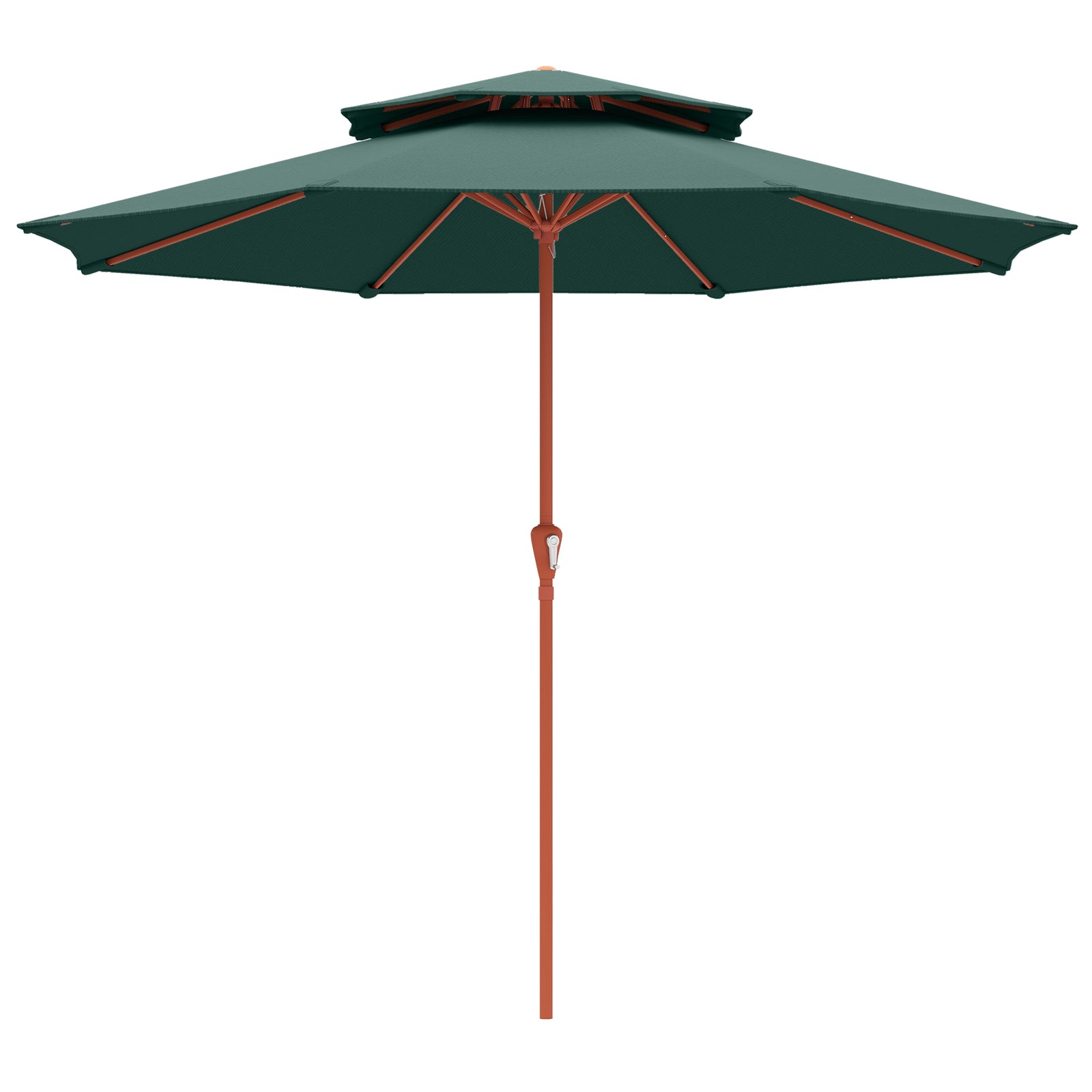 2.7 M Garden Parasol With Double Top | Green
