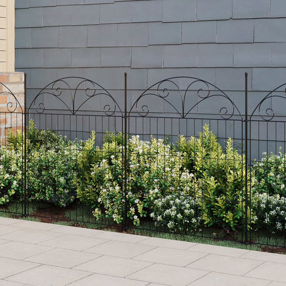 Breeins 10pcs Decorative Metal Garden Fence Panels
