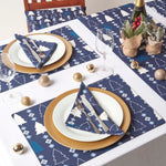 Blue Winterland Christmas Table Runner | 35cm x 250cm | Blue