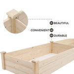 Wooden Horticulture Raised Garden Bed Divisible Elevated Planting Planter Box