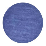 Hand Tufted Plain Cotton Large Round Rug | 70cm x 70cm | Blue