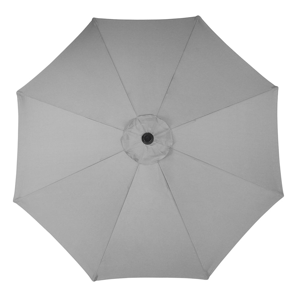 3m Garden Parasol Adjustable Tilting Parasol With Crank Handle For Outdoor Garden Patio Camping Without Base | One Size | Light Grey