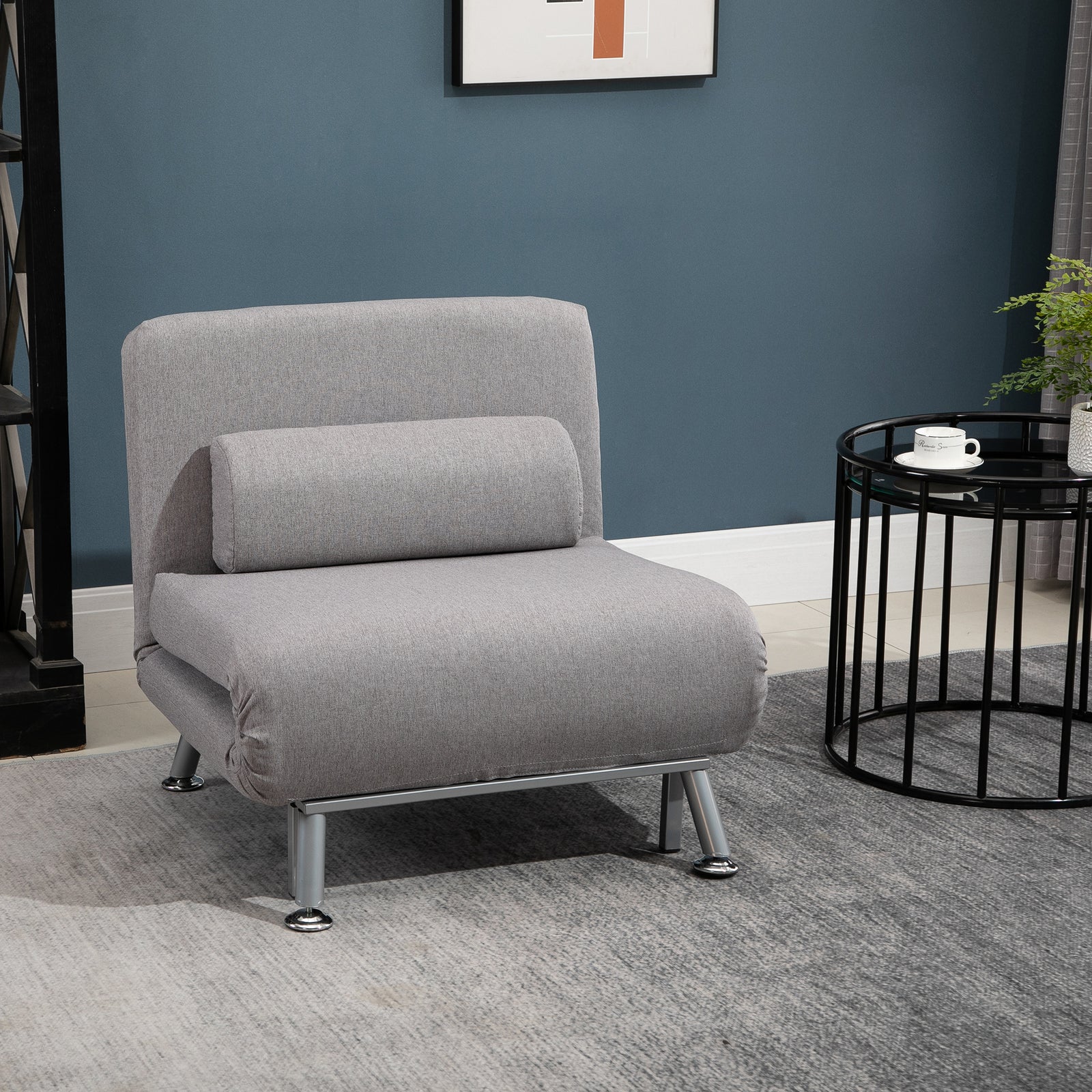 Single Folding 5 Position Convertible Sleeper Chair Sofa Bed | One Size
