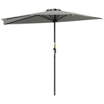 2.7m Garden Half Parasol, Outdoor Umbrella
