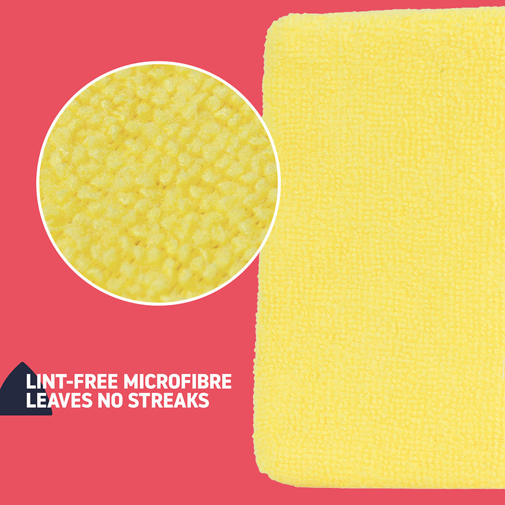 Hillington Windscreen Cleaning Pads Microfibre Demister Car Glass